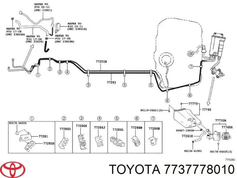  Toyota 7737778010 preço, a partir de 5,94 USD