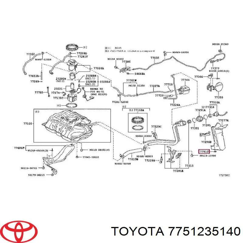  Toyota 7751235140 preço, a partir de 9,12 USD
