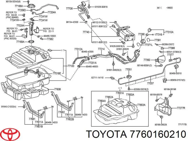 Consola de tanque de combustível Toyota 7760160210 preço, a partir de 168,02 USD