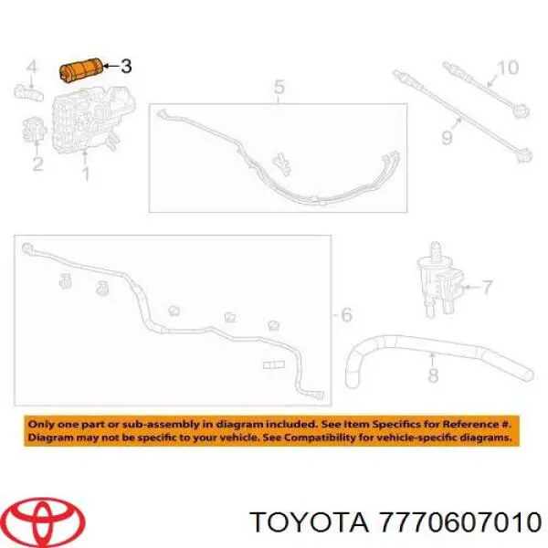 Filtro de tanque dos vapores de combustível Toyota 7770607010 preço, a partir de  USD