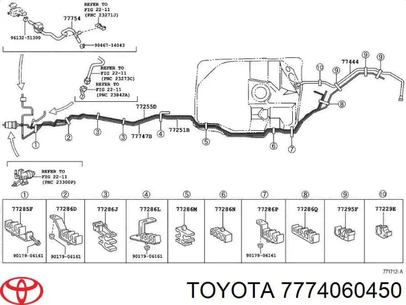 7774060450 Toyota Filtro de combustível