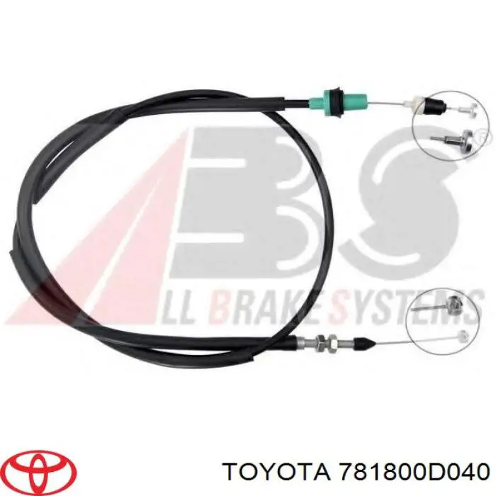 Cabo/pedal de gás (de acelerador) Toyota 781800D040 preço, a partir de 16,25 USD