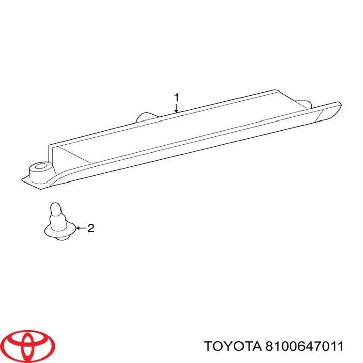 Sinal de parada traseiro adicional Toyota 8100647011 preço, a partir de 129,40 USD
