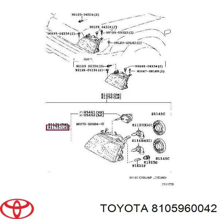Compre 8105960042 Toyota Luz esquerda