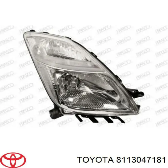 Luz direita Toyota 8113047181 preço, a partir de 159,41 EUR