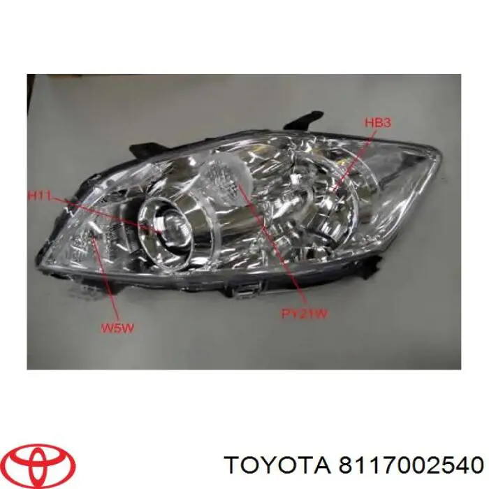 8117002540 Toyota Luz esquerda