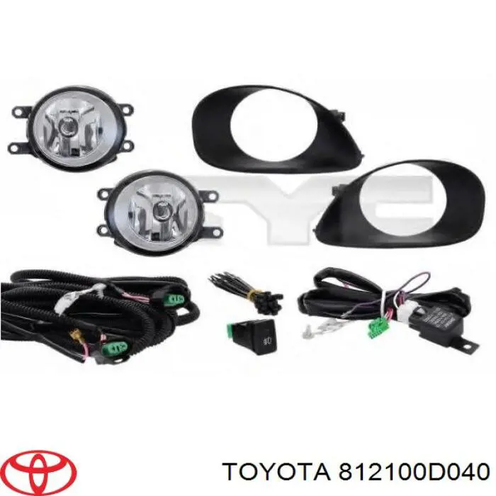 812100D040 Toyota Luzes de nevoeiro direitas