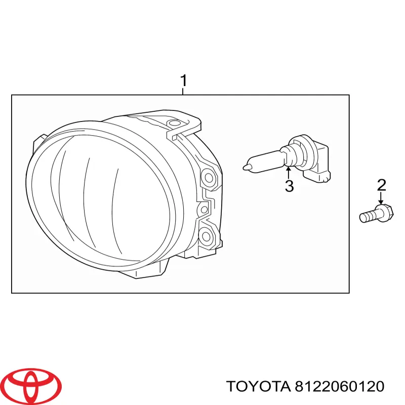 8122060120 Toyota Luzes de nevoeiro esquerdas