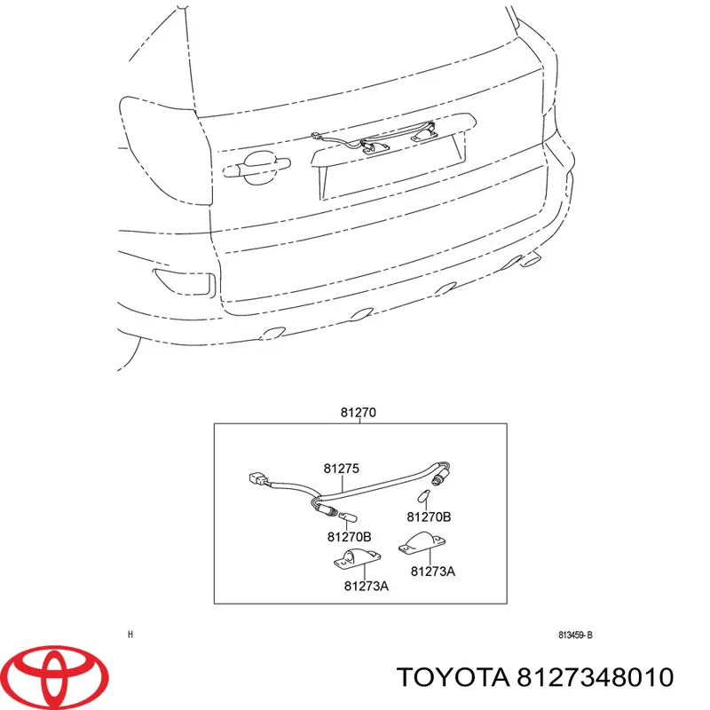 Caixa da luz de fundo de matrícula Toyota 8127348010 preço, a partir de 47,72 USD