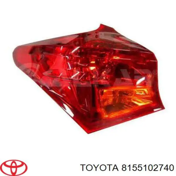 Lanterna traseira direita externa Toyota 8155102740 preço, a partir de 136,44 USD