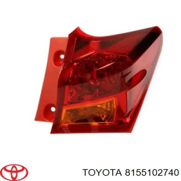 Compre 8155102740 Toyota Lanterna traseira direita externa
