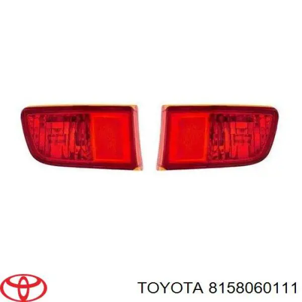 Retrorrefletor (refletor) do pára-choque traseiro direito Toyota 8158060111 preço, a partir de 27,06 USD