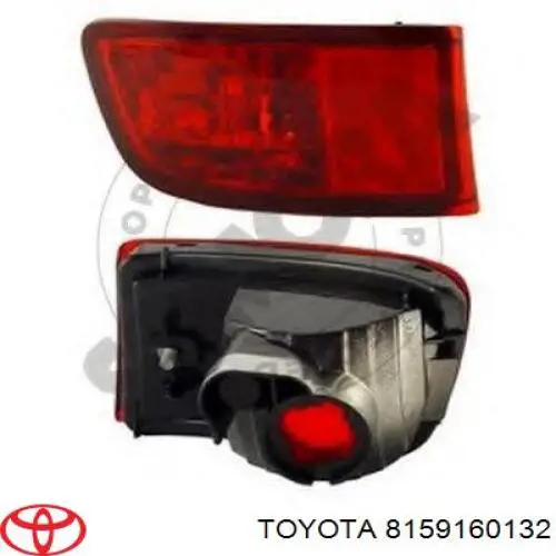 8159160132 Toyota Lanterna de nevoeiro traseira esquerda
