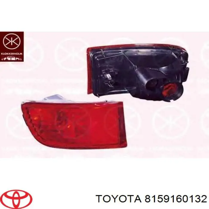 Lanterna de nevoeiro traseira esquerda Toyota 8159160132 preço, a partir de 51,08 USD