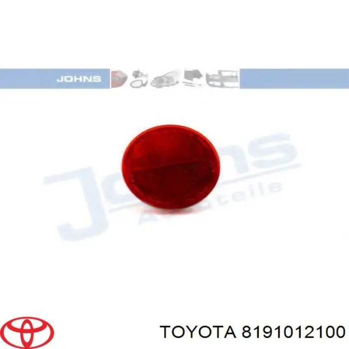 Retrorrefletor (refletor) do pára-choque traseiro Toyota 8191012100 preço, a partir de 19,96 USD