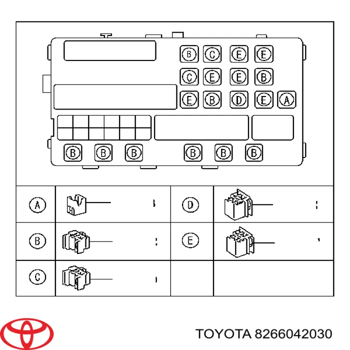 Unidade de dispositivos de segurança Toyota 8266042030 preço, a partir de 19,57 USD