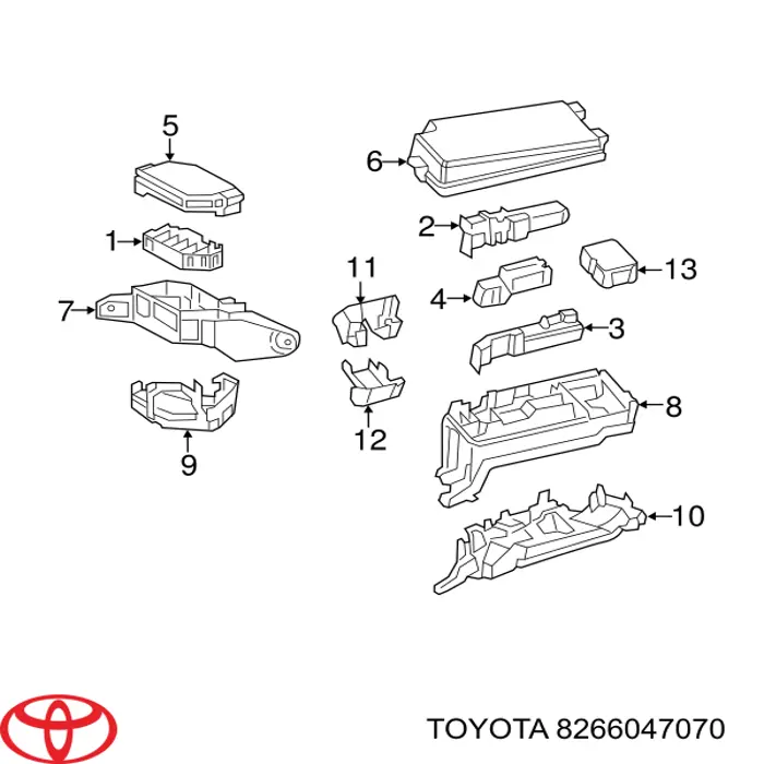 8266047070 Toyota Unidade de dispositivos de segurança