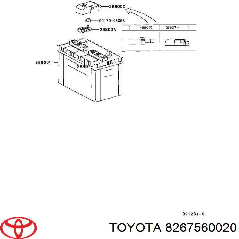 Borne de bateria recarregável (PILHA) Toyota 8267560020 preço, a partir de 15,44 USD