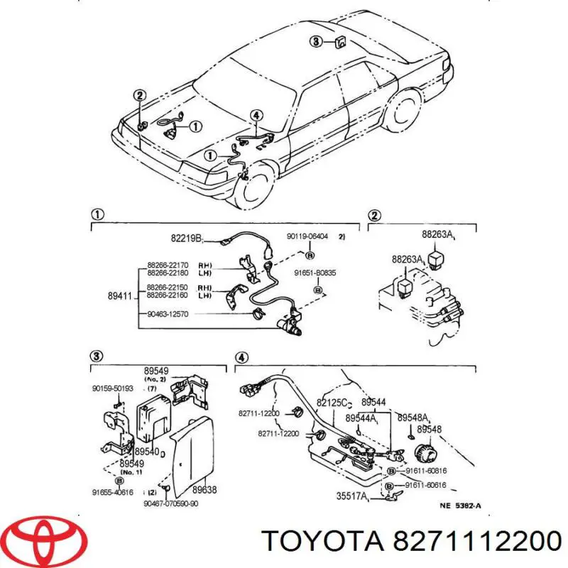  Toyota 8271112200 preço, a partir de 4,86 USD