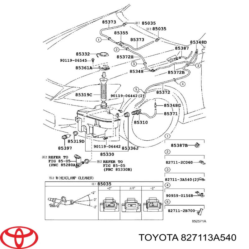  Toyota 827113A540 preço, a partir de 2,68 USD