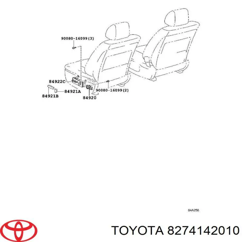 8274142010 Toyota Unidade de dispositivos de segurança