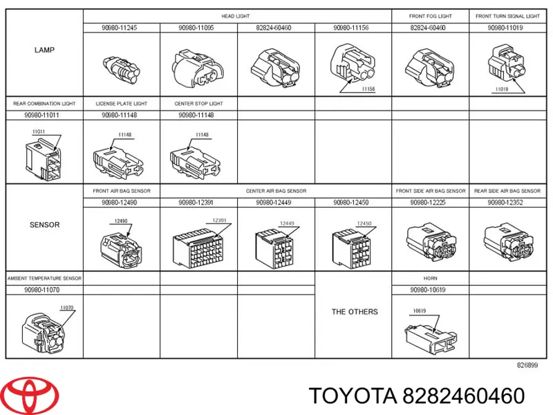 8282460460 Toyota Desengate (ficha) das luzes de nevoeiro