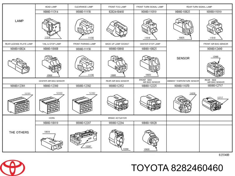 Desengate (ficha) das luzes de nevoeiro Toyota 8282460460 preço, a partir de 16,29 USD