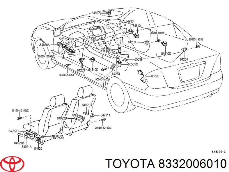 Compre 8332033070 Toyota Sensor do nível de combustível no tanque