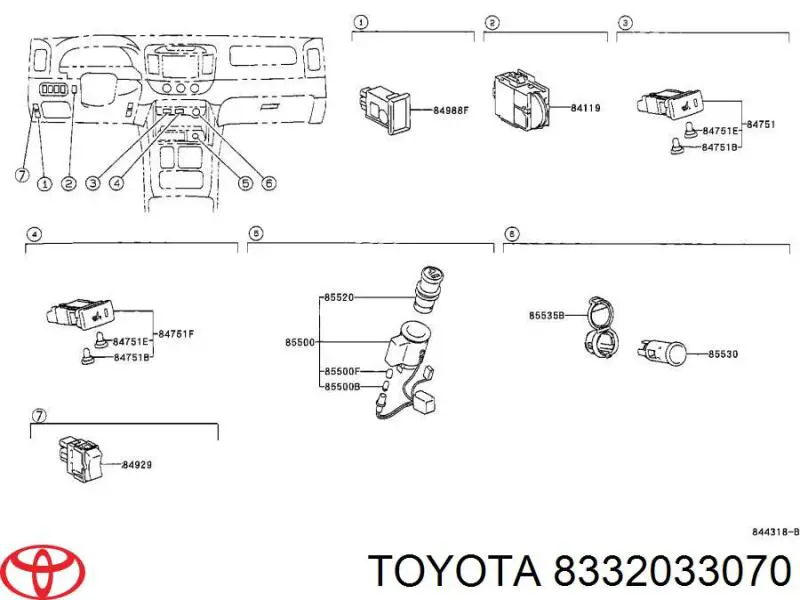 Sensor do nível de combustível no tanque Toyota 8332033070 preço, a partir de 36,63 USD
