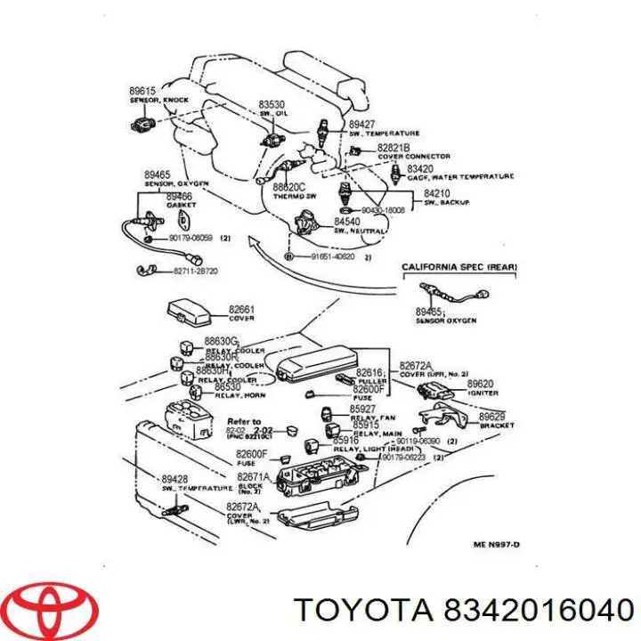 Sensor de temperatura do fluido de esfriamento Toyota 8342016040 preço, a partir de 11,72 USD