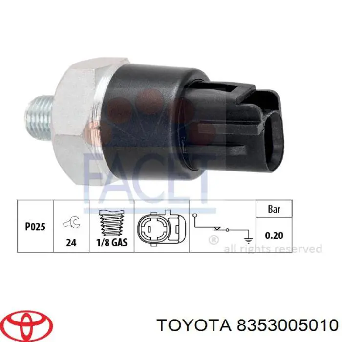 Sensor de pressão de óleo Toyota 8353005010 preço, a partir de 9,80 USD