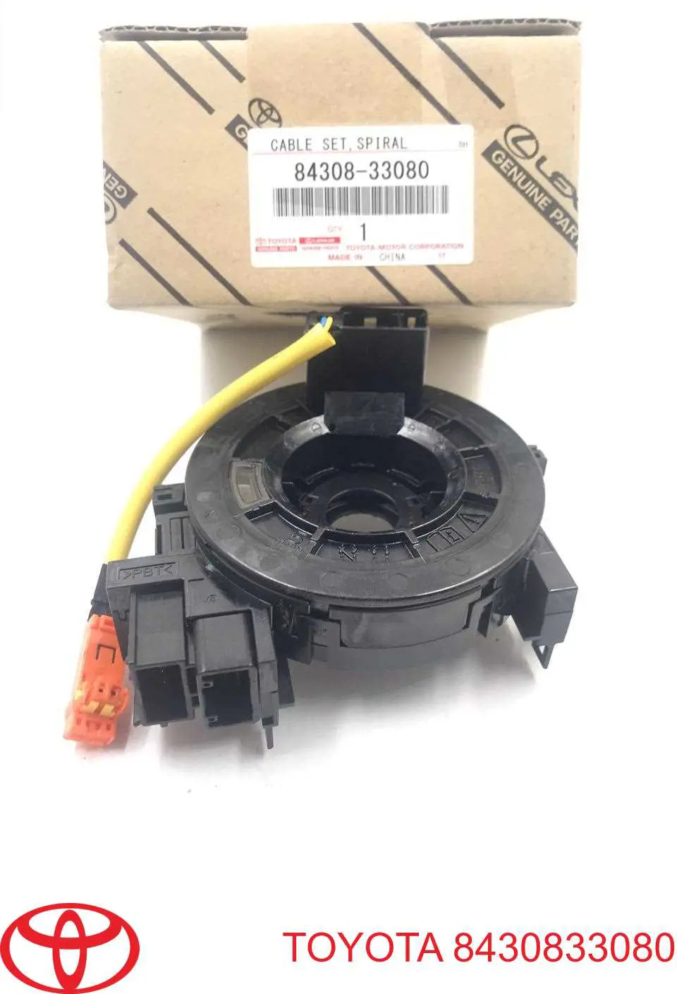 8430833080 Toyota Anel AIRBAG de contato, cabo plano do volante