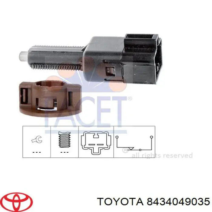 Compre 8434049035 Toyota Sensor de ativação do sinal de parada