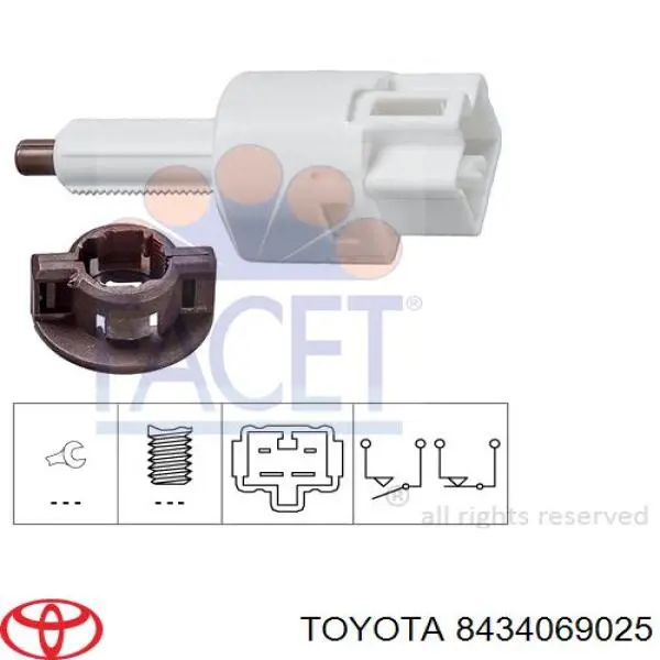 Sensor de ativação do sinal de parada Toyota 8434069025 preço, a partir de 14,03 USD