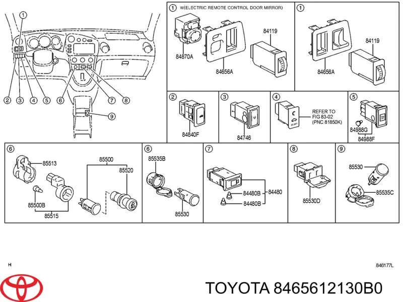 Compre 8465612130B0 Toyota 