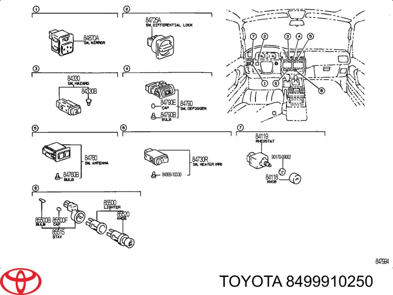 Compre 8499910250 Toyota 