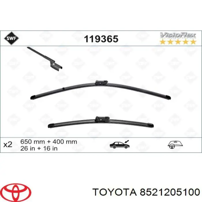 Compre 8521205100 Toyota Limpa-pára-brisas do pára-brisas de passageiro