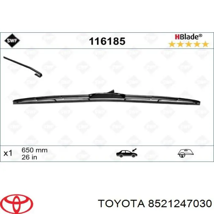 Compre 8521247030 Toyota Limpa-pára-brisas do pára-brisas de passageiro