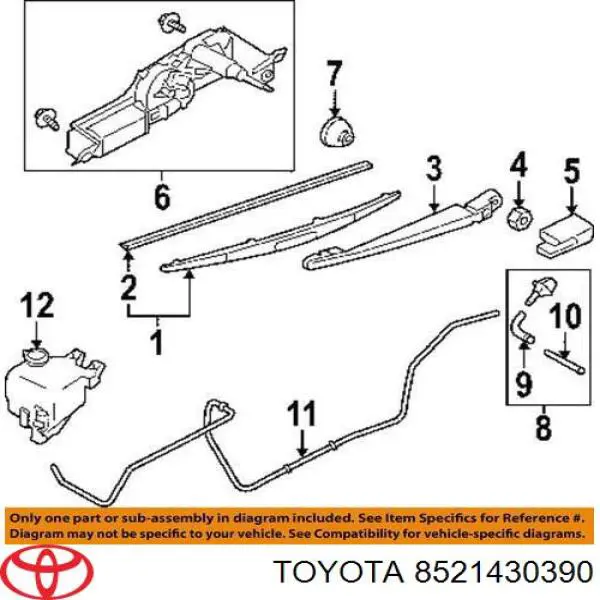 Elástico da escova de limpador pára-brisas de passageiro Toyota 8521430390 preço, a partir de 14,68 USD