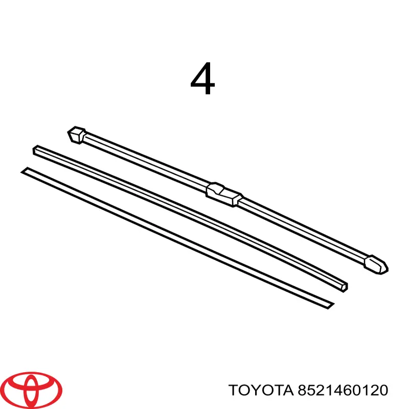 8521460120 Toyota Limpa-pára-brisas do pára-brisas de passageiro