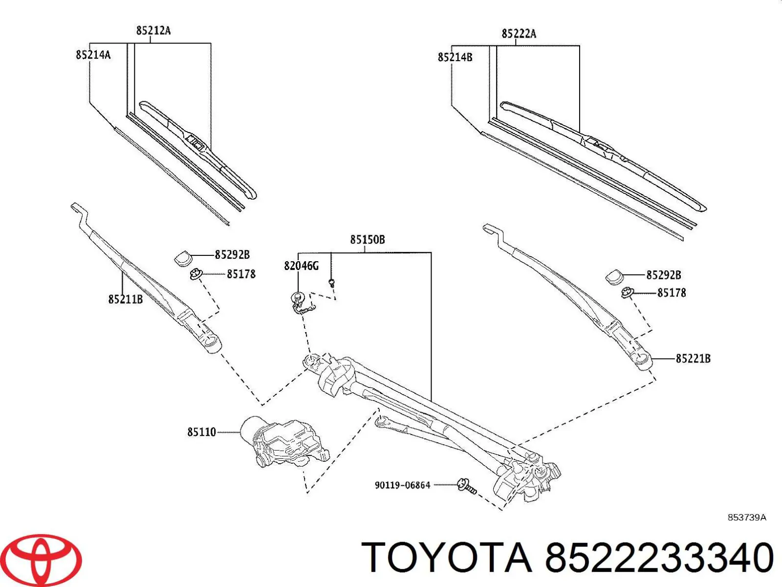 Limpa-pára-brisas do pára-brisas de condutor Hyundai/Kia 98350H5000 preço, a partir de 46,44 USD