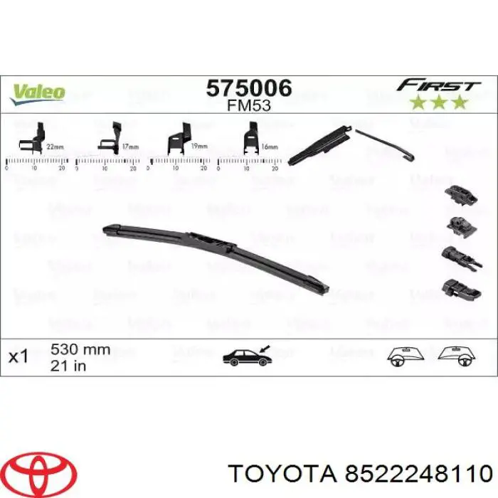 Limpa-pára-brisas de vidro traseiro Toyota Camry V V30