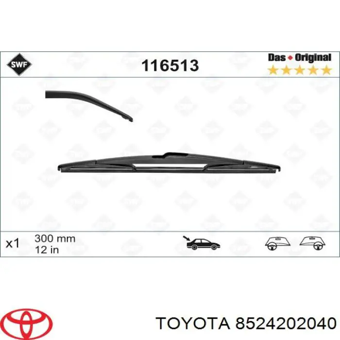 Limpa-pára-brisas de vidro traseiro Toyota 8524202040 preço, a partir de 15,29 USD