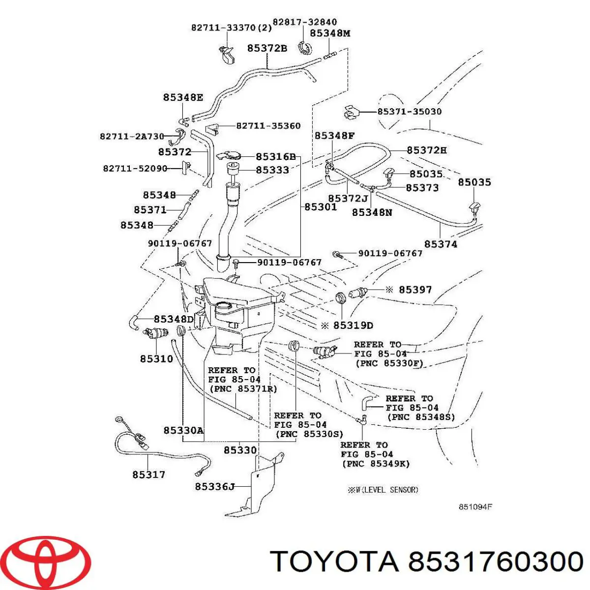 Fio de bomba de fluido para lavador Toyota 8531760300 preço, a partir de 36,94 USD