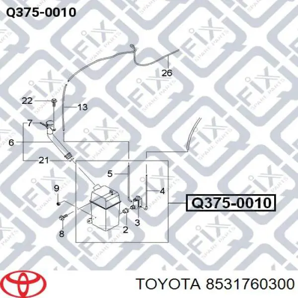 Compre 8531760300 Toyota Fio de bomba de fluido para lavador