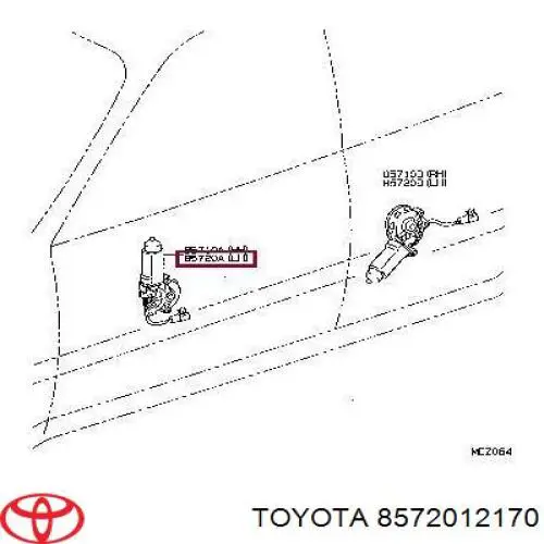 Motor de acionamento de vidro da porta dianteira esquerda Toyota 8572012170 preço, a partir de 69,81 USD