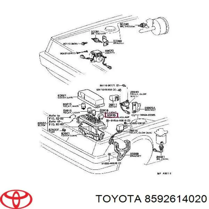 Relê da luz Toyota 8592614020 preço, a partir de 126,10 USD