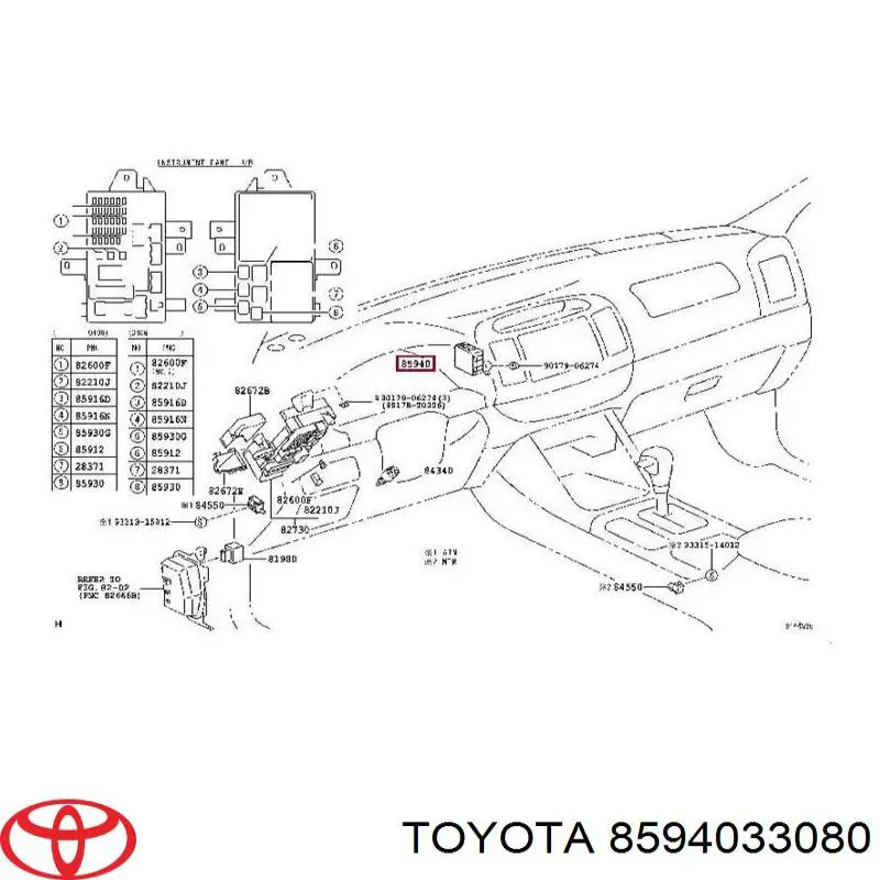 Relê de controlo de limpador pára-brisas Toyota Camry V V30