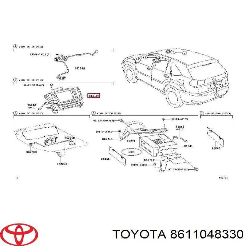 Mostrador multifuncional Lexus RX 300/330/350/400H U3
