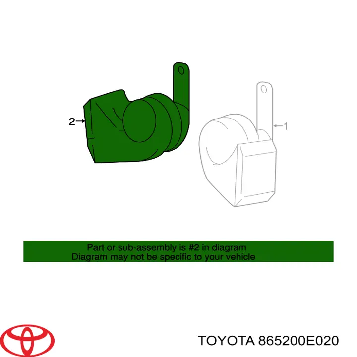 Sinal sonoro (cláxon) Toyota 865200E020 preço, a partir de 66,59 USD